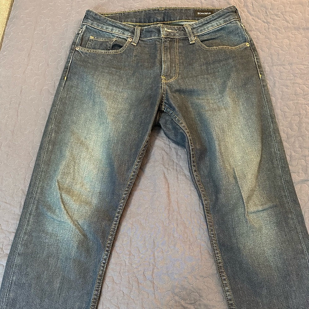 Bonobos Athletic fit All-Season Jeans 30x28 Dark Wash Color